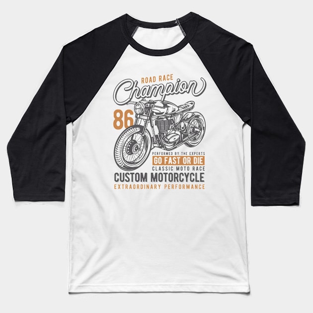 Road Race Champion Baseball T-Shirt by Verboten